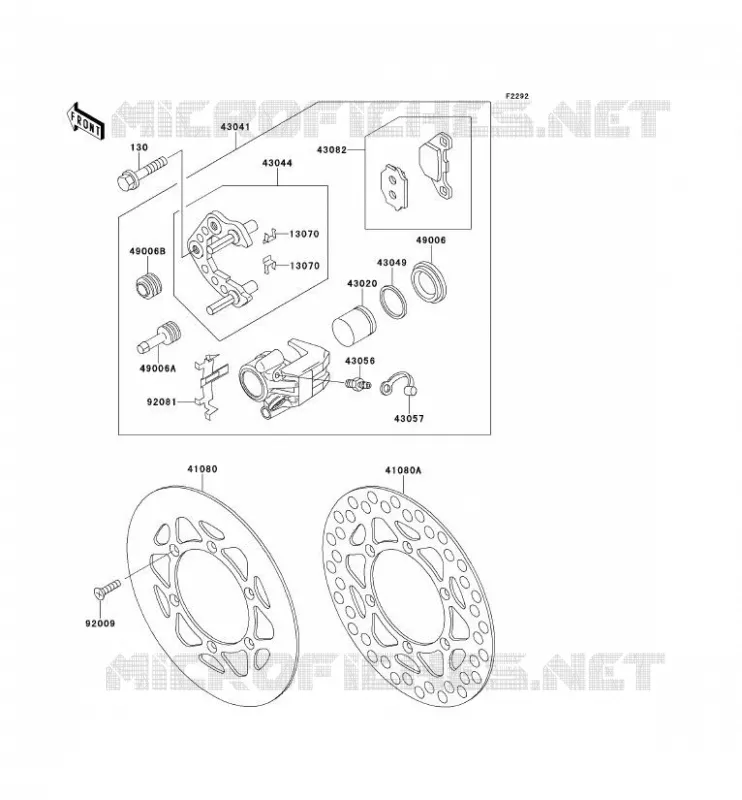 FREIN AVANT Kawasaki TOUT-TERRAIN 100 1995 KX100  KX100-B5