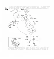 RESERVOIR CARBURANT pour Kawasaki KX100 1997