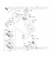 RESERVOIR CARBURANT pour Kawasaki KX100 1998