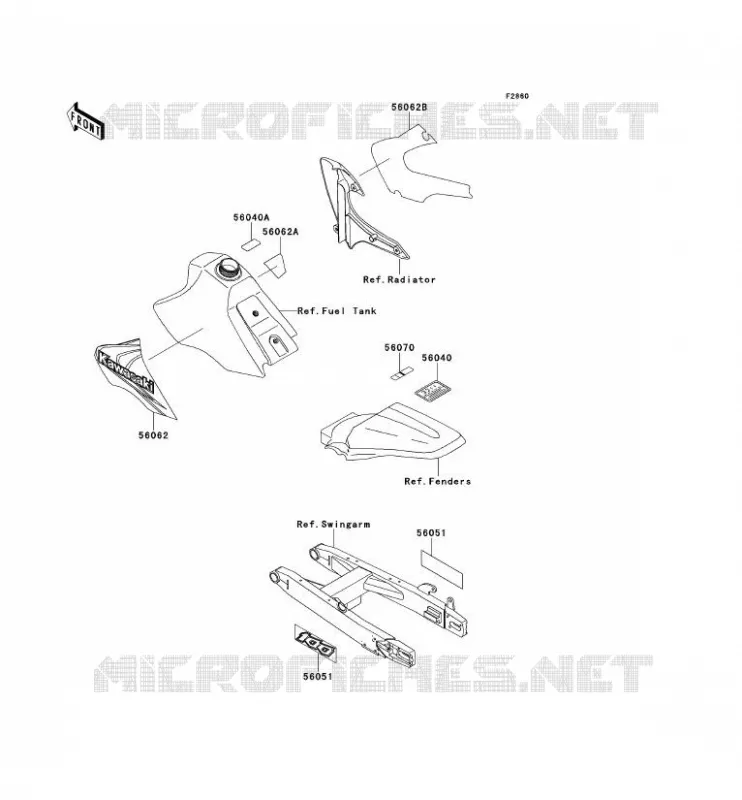 LABEL Kawasaki TOUT-TERRAIN 100 1998 KX100  KX100-C1
