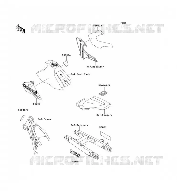 LABEL Kawasaki TOUT-TERRAIN 100 1998 KX100  KX100-C1