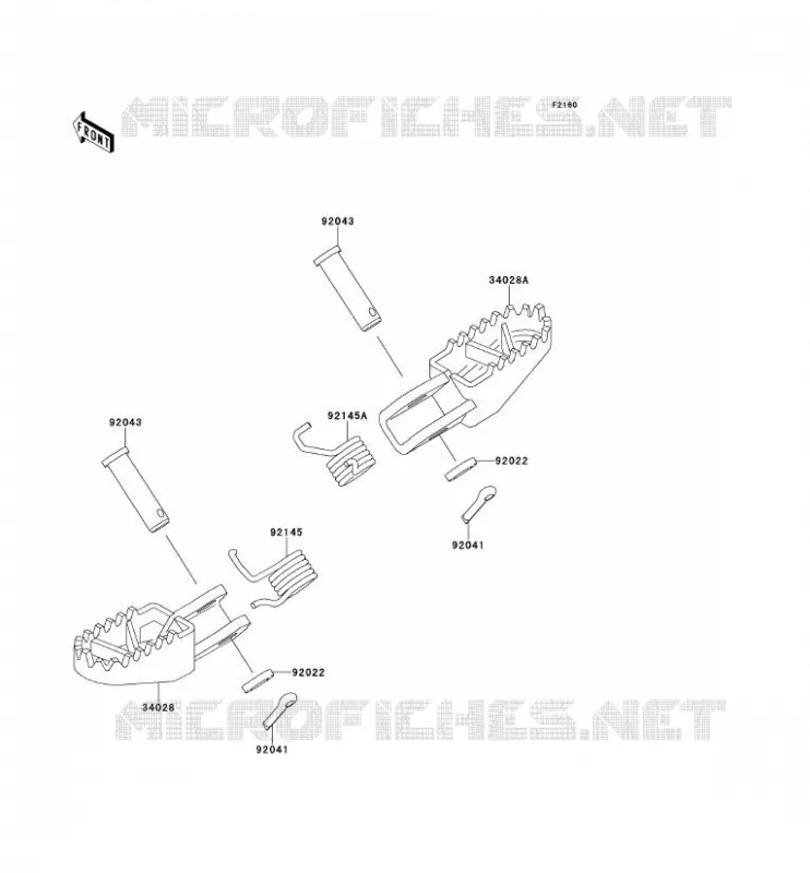 REPOSE PIED Kawasaki TOUT-TERRAIN 100 1999 KX100  KX100-C2