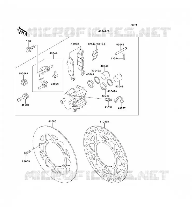 FREIN AVANT Kawasaki TOUT-TERRAIN 100 1999 KX100  KX100-C2