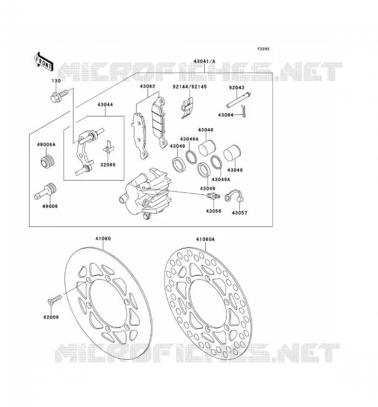 FREIN AVANT Kawasaki TOUT-TERRAIN 100 2000 KX100  KX100-C3