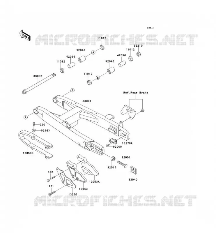 BRAS OSCILLANT Kawasaki TOUT-TERRAIN 100 2000 KX100  KX100-C3
