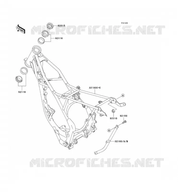 CH&Acirc;SSIS Kawasaki TOUT-TERRAIN 100 2001 KX100  KX100-D1