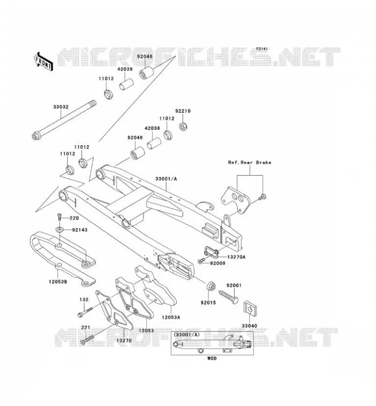 BRAS OSCILLANT Kawasaki TOUT-TERRAIN 100 2002 KX100  KX100-D2
