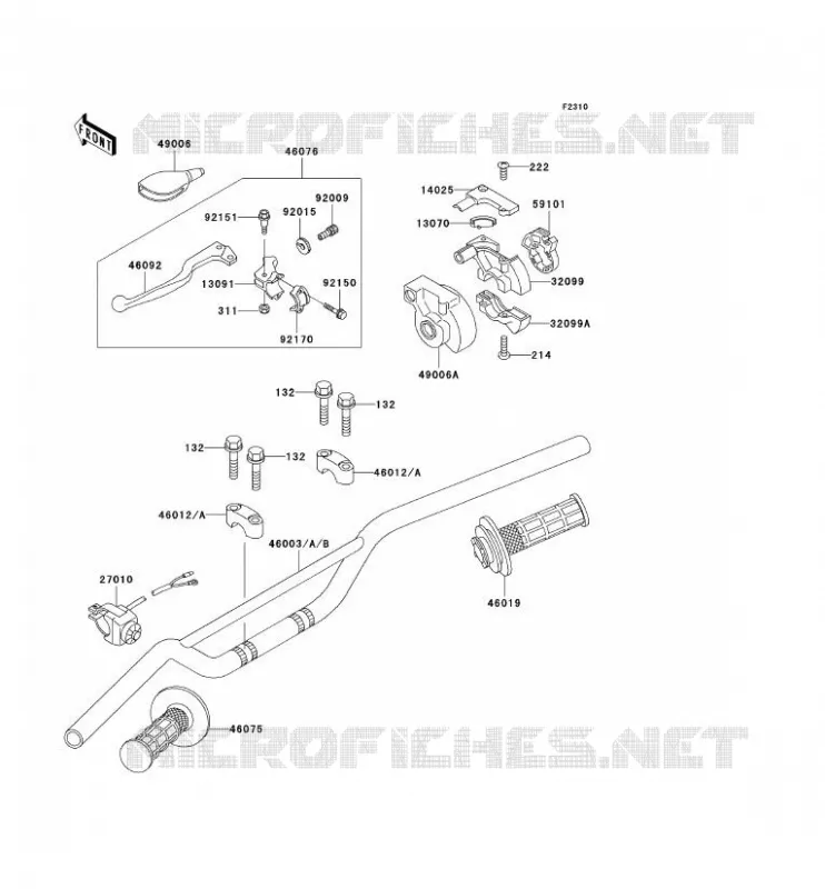 GUIDON Kawasaki TOUT-TERRAIN 100 2002 KX100  KX100-D2