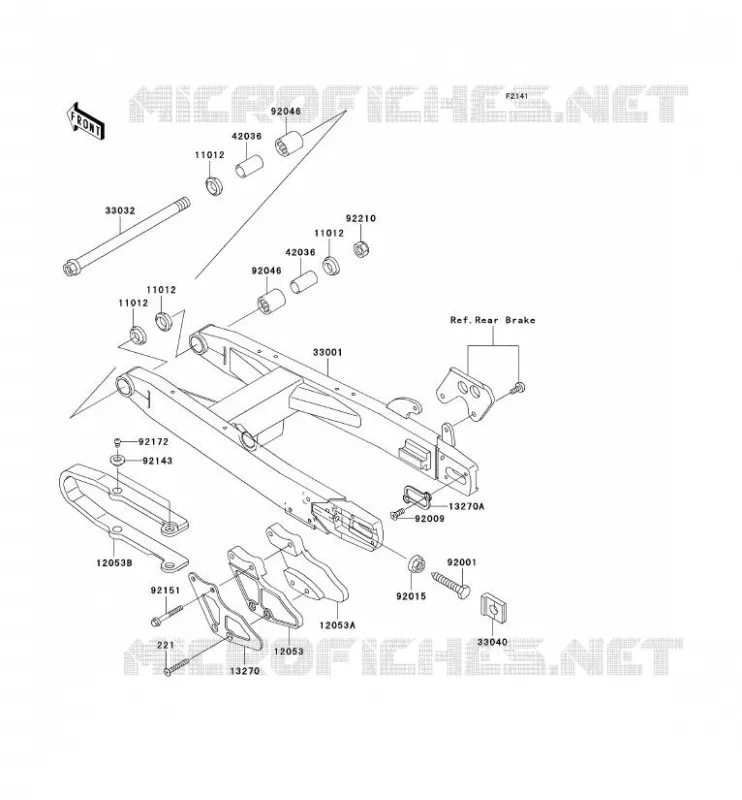 BRAS OSCILLANT Kawasaki TOUT-TERRAIN 100 2007 KX100  KX100D7F