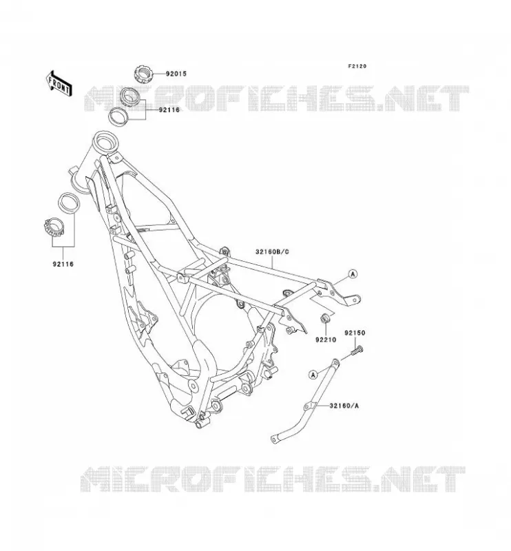CH&Acirc;SSIS Kawasaki TOUT-TERRAIN 100 2007 KX100  KX100D7F