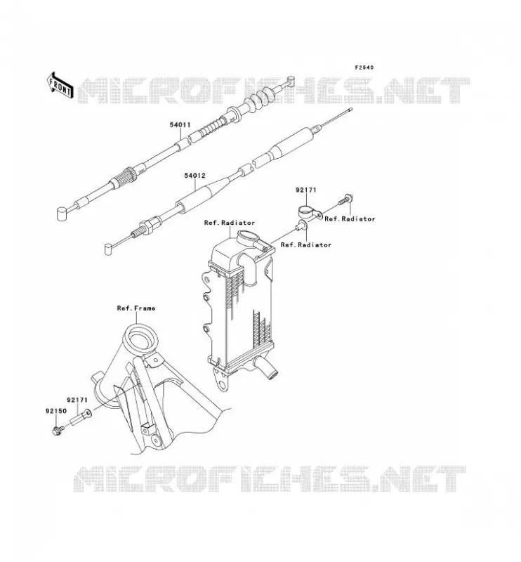 CABLES Kawasaki TOUT-TERRAIN 100 2011 KX100  KX100DBF
