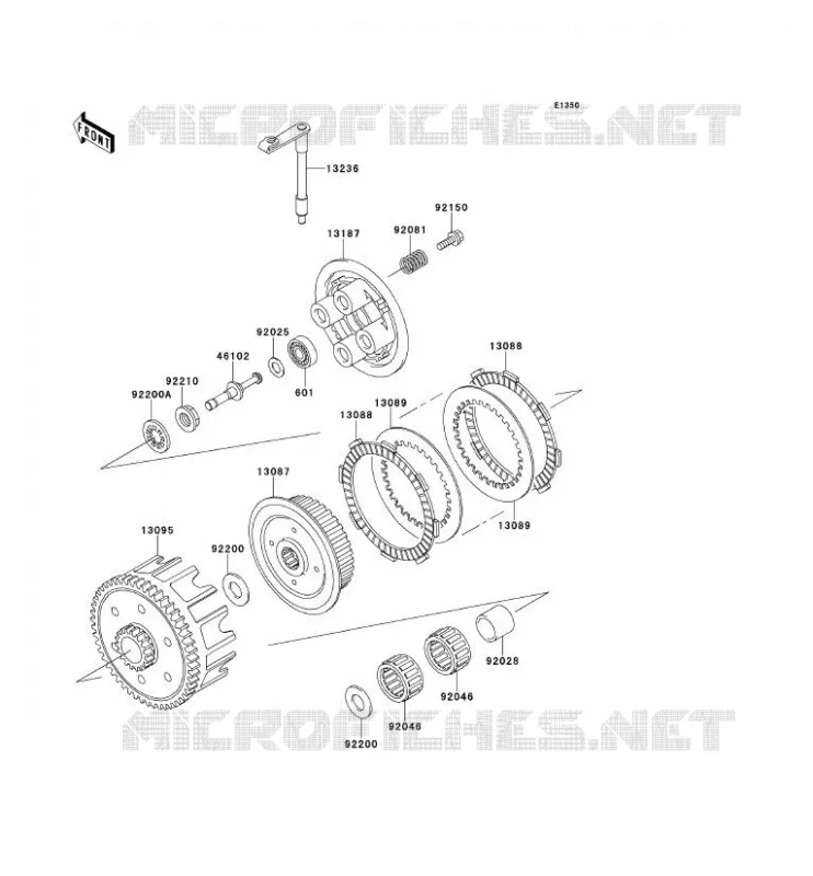 EMBRAYAGE Kawasaki TOUT-TERRAIN 100 2012 KX100  KX100DCF