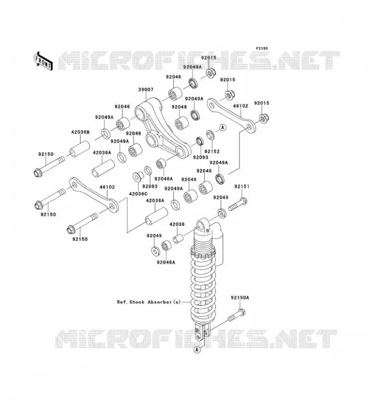 SUSPENSION ARRI&Egrave;RE Kawasaki TOUT-TERRAIN 100 2012 KX100  KX100DCF
