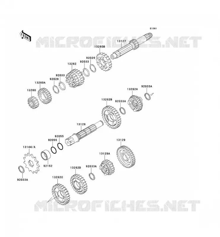 TRANSMISSION Kawasaki TOUT-TERRAIN 100 2012 KX100  KX100DCF