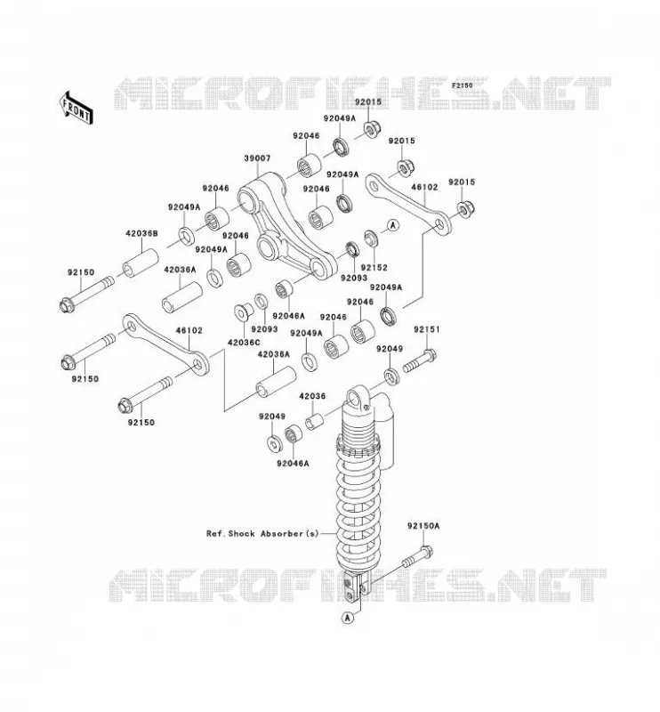 SUSPENSION ARRI&Egrave;RE Kawasaki TOUT-TERRAIN 100 2013 KX100  KX100DDF
