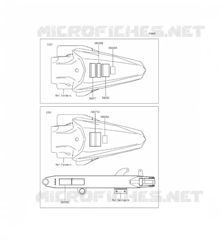 LABEL Kawasaki TOUT-TERRAIN 100 2014 KX100  KX100FEF