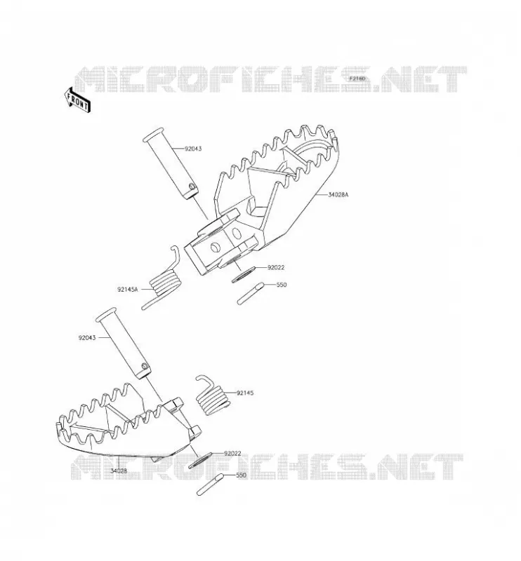 REPOSE PIED Kawasaki TOUT-TERRAIN 100 2014 KX100  KX100FEF