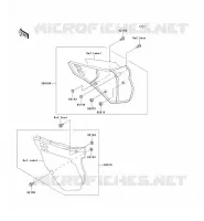 CACHE LAT&Eacute;RAL pour Kawasaki KX125 1990