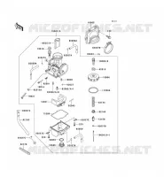 CARBURATEUR pour Kawasaki KX125 1990