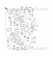 CARTER MOTEUR(S) pour Kawasaki KX125 1990