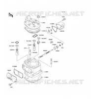 CULASSE/CYLINDRE pour Kawasaki KX125 1990