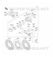 &Eacute;TRIER ARRI&Egrave;RE pour Kawasaki KX125 1990