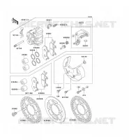 ETRIER AVANT pour Kawasaki KX125 1990