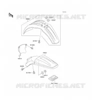 GARDE BOUE pour Kawasaki KX125 1990