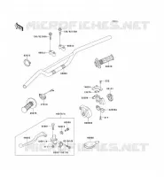 GUIDON pour Kawasaki KX125 1990