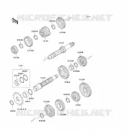 TRANSMISSION pour Kawasaki KX125 1990