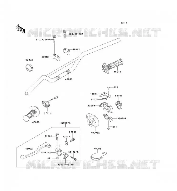 GUIDON Kawasaki TOUT-TERRAIN 125 1990 KX125  KX125-H1