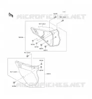 CACHE LAT&Eacute;RAL pour Kawasaki KX125 1991