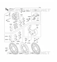 ETRIER AVANT pour Kawasaki KX125 1991
