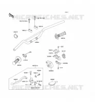 GUIDON pour Kawasaki KX125 1991