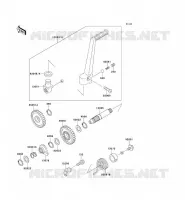 MECANISME DE KICK pour Kawasaki KX125 1991