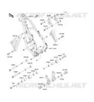 PIECE DE CADRE pour Kawasaki KX125 1991