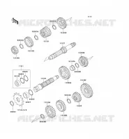 TRANSMISSION pour Kawasaki KX125 1991