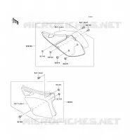 CACHE LAT&Eacute;RAL pour Kawasaki KX125 1992