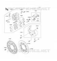ETRIER AVANT pour Kawasaki KX125 1992