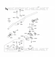 GUIDON pour Kawasaki KX125 1992