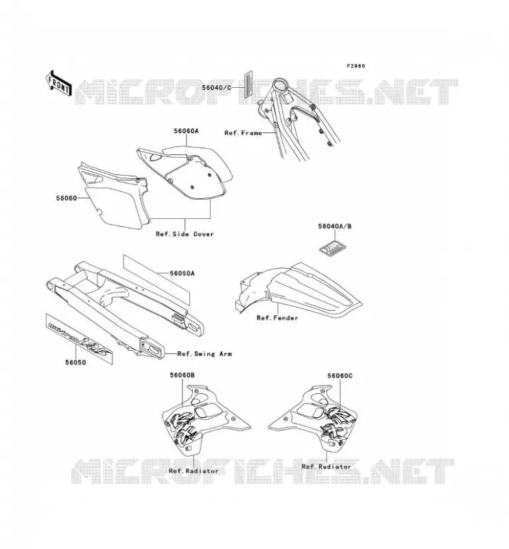 LABEL Kawasaki TOUT-TERRAIN 125 1993 KX125  KX125-J2