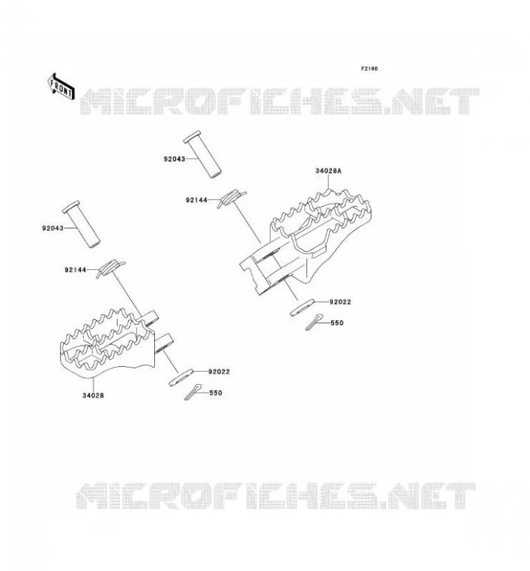 REPOSE PIED Kawasaki TOUT-TERRAIN 125 1998 KX125  KX125-K5