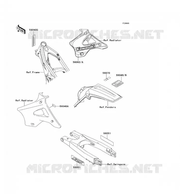 LABEL Kawasaki TOUT-TERRAIN 125 1998 KX125  KX125-K5