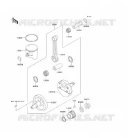 VILEBREQUIN/PISTON pour Kawasaki KX125 1999