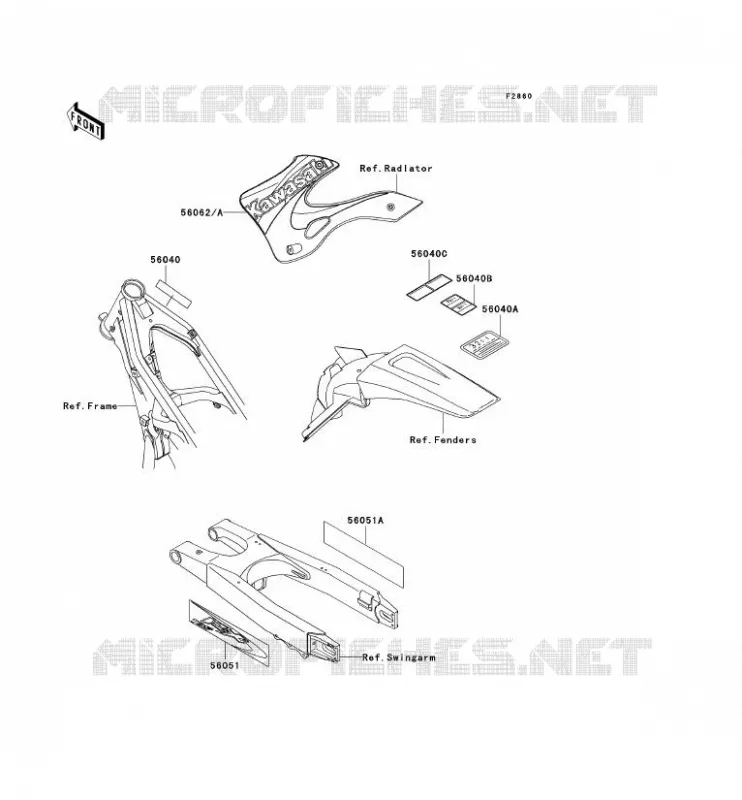 LABEL Kawasaki TOUT-TERRAIN 125 1999 KX125  KX125-L1