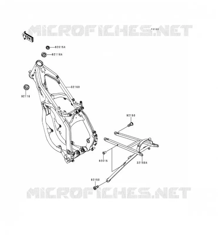 CH&Acirc;SSIS Kawasaki TOUT-TERRAIN 125 2000 KX125  KX125-L2