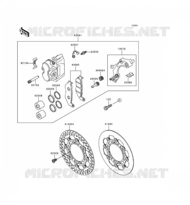 FREIN AVANT Kawasaki TOUT-TERRAIN 125 2000 KX125  KX125-L2