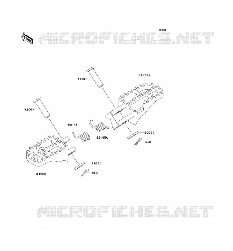 REPOSE PIED Kawasaki TOUT-TERRAIN 125 2001 KX125  KX125-L3