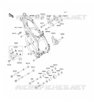 PIECE DE CADRE (COUVERTURE) pour Kawasaki KX125 2001