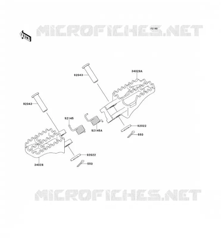 REPOSE PIED Kawasaki TOUT-TERRAIN 125 2001 KX125  KX125-L3